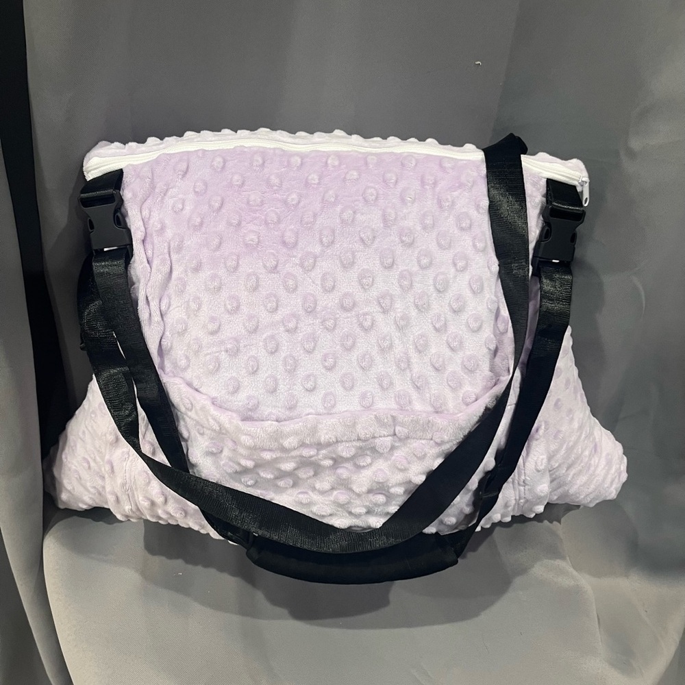 Lavender Wearable Mastectomy Comfort Pillow with Storage & Ice Pack Surgery Gift